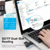 Vention 2-in-1 USB 3.2 Gen 1 (USB 3.0) karšu lasītājs — SD un MicroSD, melns, kompakts