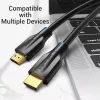 Vention 8K HDMI kabelis 2m Melns 48 Gbit/s HDMI 2.1