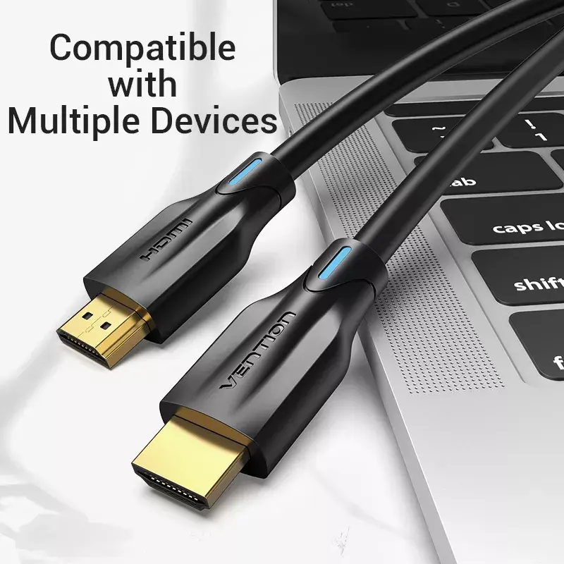 Vention 8K HDMI kabelis 2m Melns 48 Gbit/s HDMI 2.1