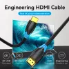 HDMI kabelis Vention 2.0 10 m melns, HDMI Type A vīriešu–vīriešu, 18 Gbit/s, 4K@60Hz, ARC, HDR