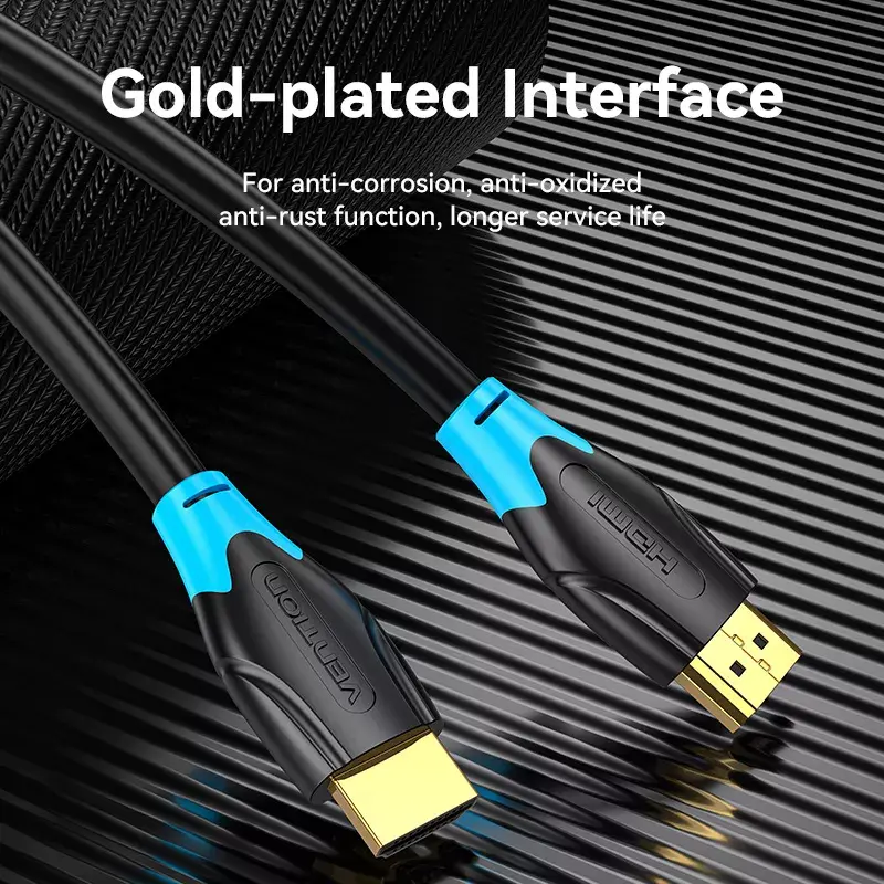 HDMI kabelis Vention 1M Melns 18 Gbit/s 2.0