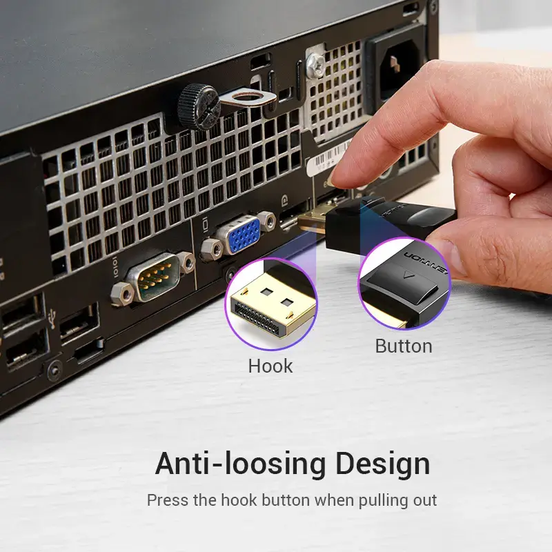Vention DP uz HDMI kabelis 1,5 m melns DisplayPort HDMI 1,5 m