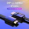 Vention DP uz HDMI kabelis 1,5 m melns DisplayPort HDMI 1,5 m