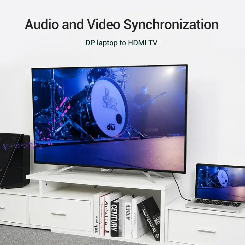 Vention DP uz HDMI kabelis 1,5 m melns DisplayPort HDMI 1,5 m