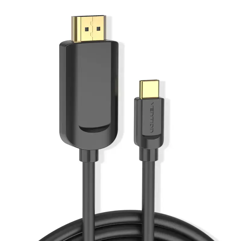 Vention C tipa uz HDMI kabelis 2 m, melns, USB C tips-HDMI