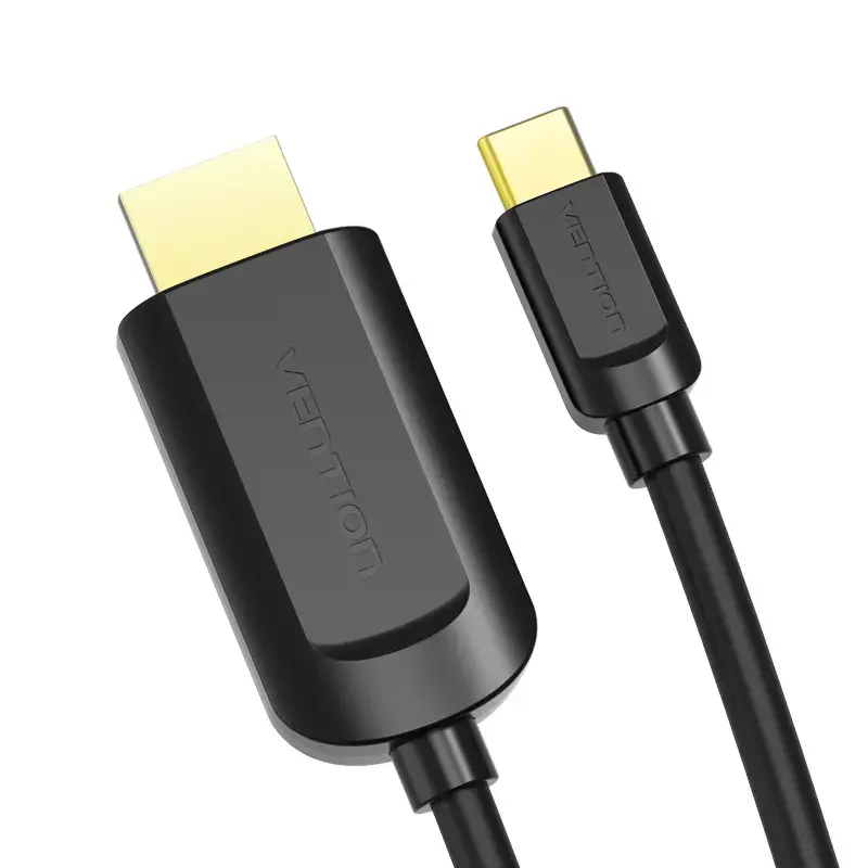 Vention C tipa uz HDMI kabelis 2 m, melns, USB C tips-HDMI