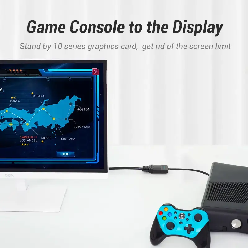 Vention plakans HDMI to VGA Converter 0.15M Melns VGA D-Sub HDMI Type A