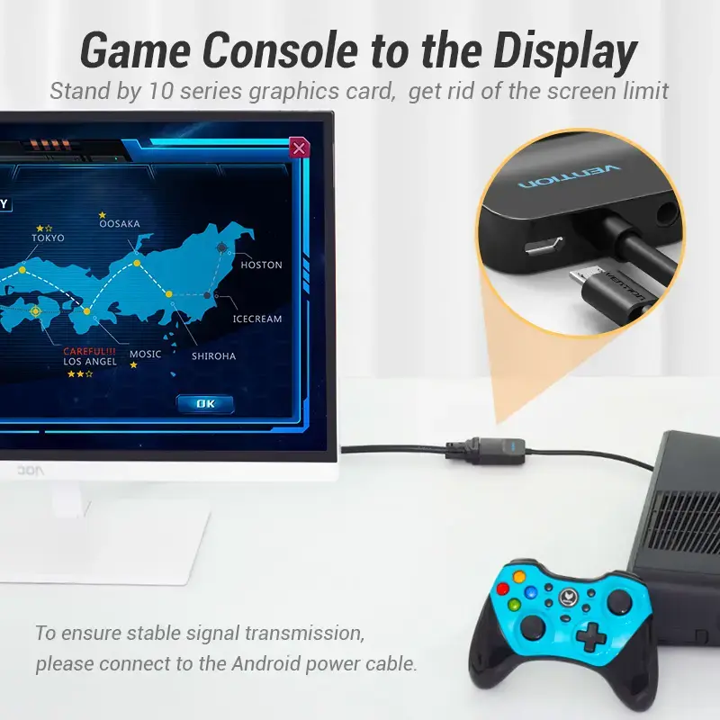 Vention HDMI to VGA pārveidotājs 0,15 m melns HDMI A tipa VGA