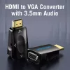 HDMI uz VGA pārveidotājs Vention AIDB0 1080p melns