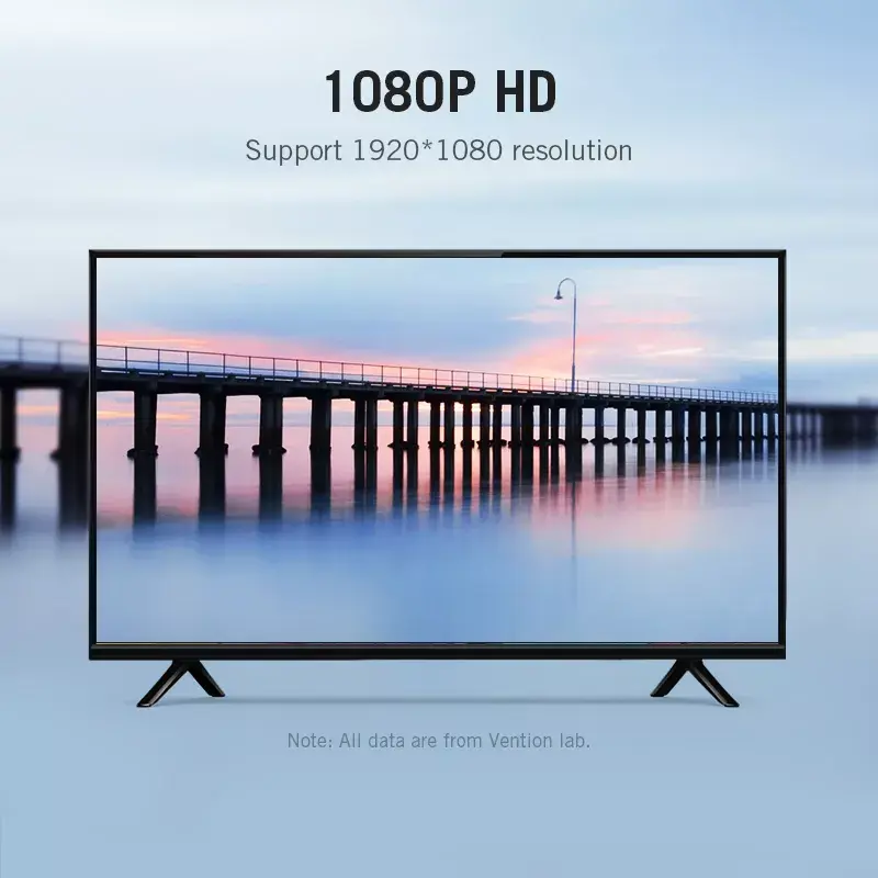 HDMI uz VGA pārveidotājs Vention AIDB0 1080p melns