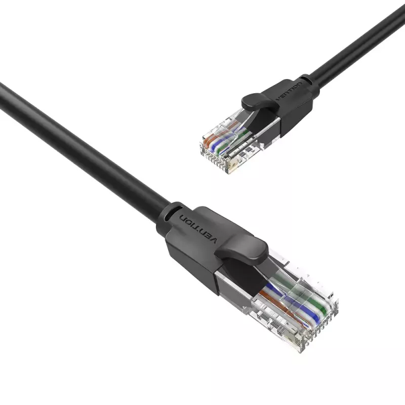 Tīkla kabelis Vention Cat.6 UTP komutācijas kabelis RJ-45 20 m, melns