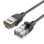 Tīkla komutācijas kabelis Vention Cat.6A U/UTP 5 m, RJ-45 uz RJ-45, melns