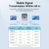 Vention 2-portu divvirzienu 8K HDMI slēdzis AKPH0, HDMI 2.1, 7680×4320@60Hz, USB-C barošana, alumīnijs, pelēks