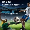 Vention 2-portu divvirzienu 8K HDMI slēdzis AKPH0, HDMI 2.1, 7680×4320@60Hz, USB-C barošana, alumīnijs, pelēks