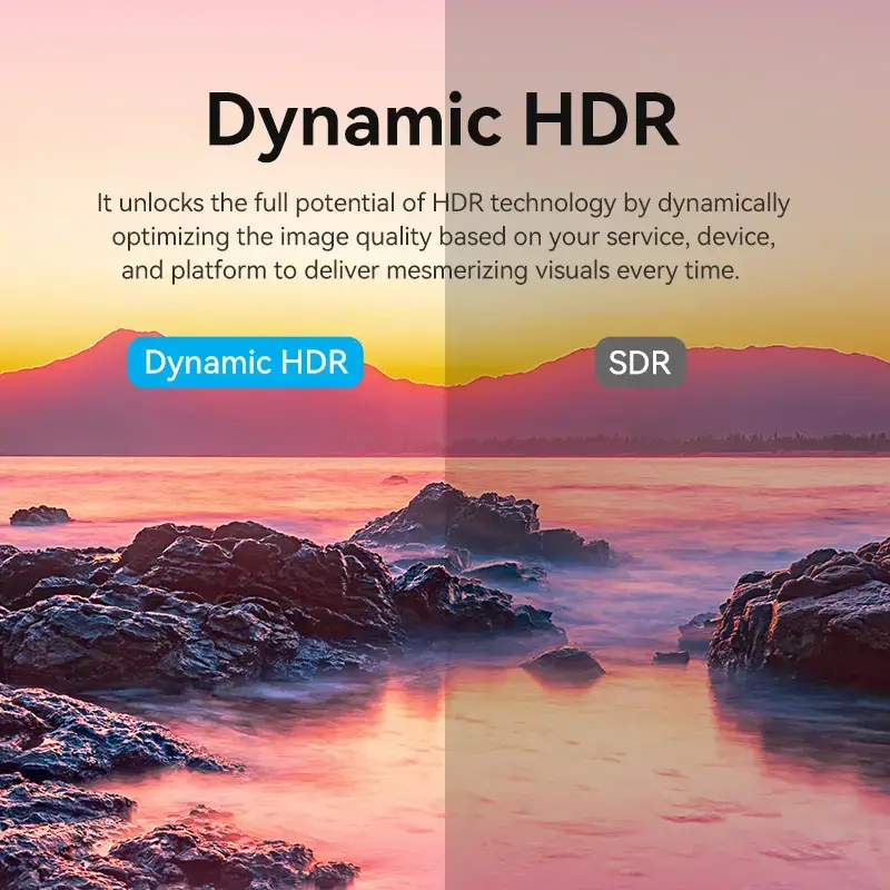 Vention 2-portu divvirzienu 8K HDMI slēdzis AKPH0, HDMI 2.1, 7680×4320@60Hz, USB-C barošana, alumīnijs, pelēks