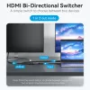 HDMI 2-Port Bi-Direction 4K Switcher Vention AKOB0 — 3 HDMI porti, 3840×2160@60Hz, ABS, Plug and Play