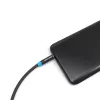 Audio pagarinātāja kabelis Vention 3.5mm 1,5 m, vīrišķais-uz-sievieti, kokvilnas pinums, melna metāla apdare