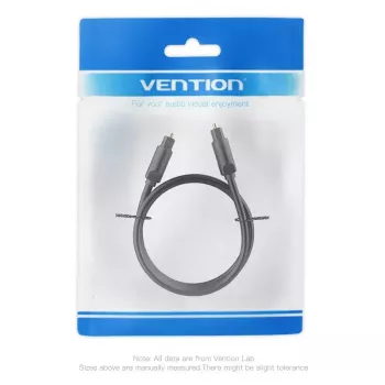 Vention optiskās šķiedras audio kabelis 1,5 m, melns, TOSLINK tēvs–tēvs