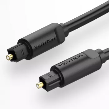 Optiskās audio šķiedras kabelis Vention 2M Melns TOSLINK tēvs-tēvs