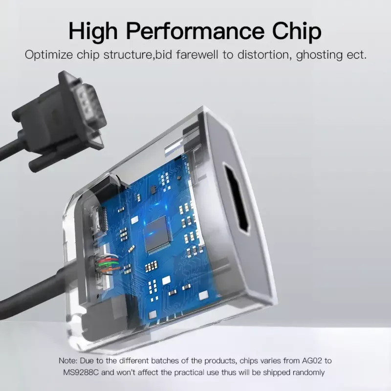 VGA uz HDMI pārveidotājs Vention 0,15 m melns VGA HDMI Micro USB Audio