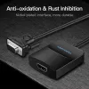 VGA uz HDMI pārveidotājs Vention 0,15 m melns VGA HDMI Micro USB Audio