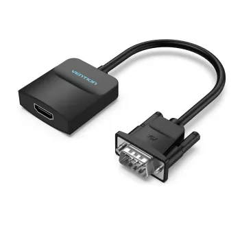 VGA uz HDMI pārveidotājs Vention 0,15 m melns VGA HDMI Micro USB Audio