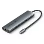 Dokstacija Vention 9-in-1 USB-C TGVHB — RJ-45, HDMI 4K@60Hz, USB 3.2 Gen1, SD/MicroSD, 1x USB-C