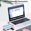Vention daudzfunkciju USB-C dokstacija ar HDMI USB3.0x3 RJ45 SD TF TRRS 3.5mm PD 0.15M pelēks alumīnija sakausējums