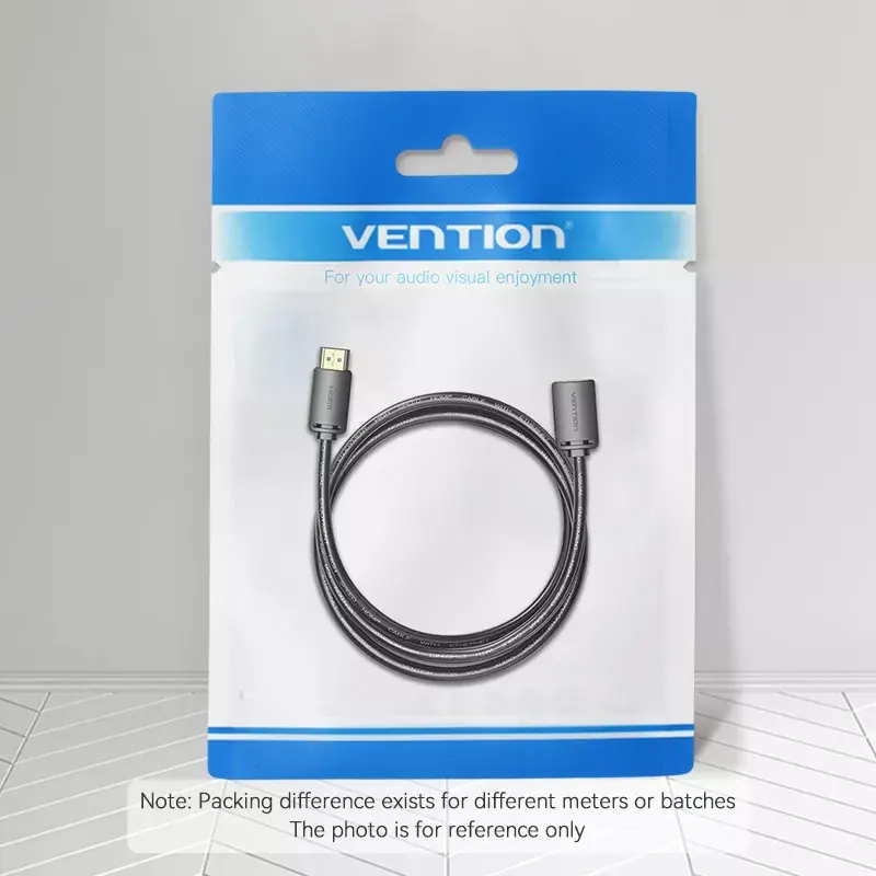 HDMI kabelis Vention AHCBF 1 m, HDMI-A tēviņš uz HDMI-A mātīte, 18 Gbit/s, 4K, melns