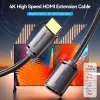 HDMI kabelis Vention HDMI-A vīrišķais uz HDMI-A sievišķais 2 m, HDMI 2.0 18 Gbit/s, 4K, zeltīti savienotāji, melns