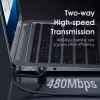 USB 2.0 A–A kabelis Vention 2 m, melns PVC, USB A uz USB A, 0,48 Gbit/s