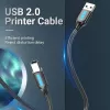 USB 2.0 A vīr. uz B vīr. kabelis Vention COQBJ, 0,5 m, melns, PVC apvalks, 2 A, 0,48 Gbit/s