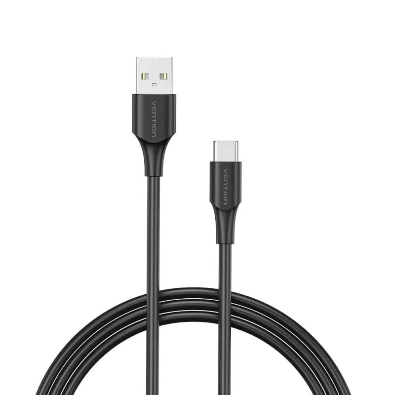 Vention USB 2.0 A vīriešu uz C vīriešu 3A kabelis 0.25 m melns