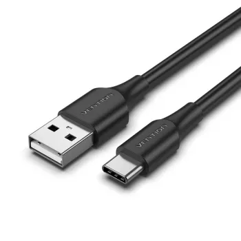 Vention USB 2.0 A vīriešu uz C vīriešu 3A kabelis 0.25 m melns