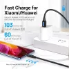Vention USB 2.0 A vīrieša uz C vīrieša 3A kabelis 0.5M melns