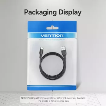 Vention USB 2.0 A spraudnis uz C vīrišķais 3A kabelis 0,5 m melns