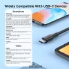 Vention USB 2.0 A spraudnis uz C vīrišķais 3A kabelis 0,5 m melns