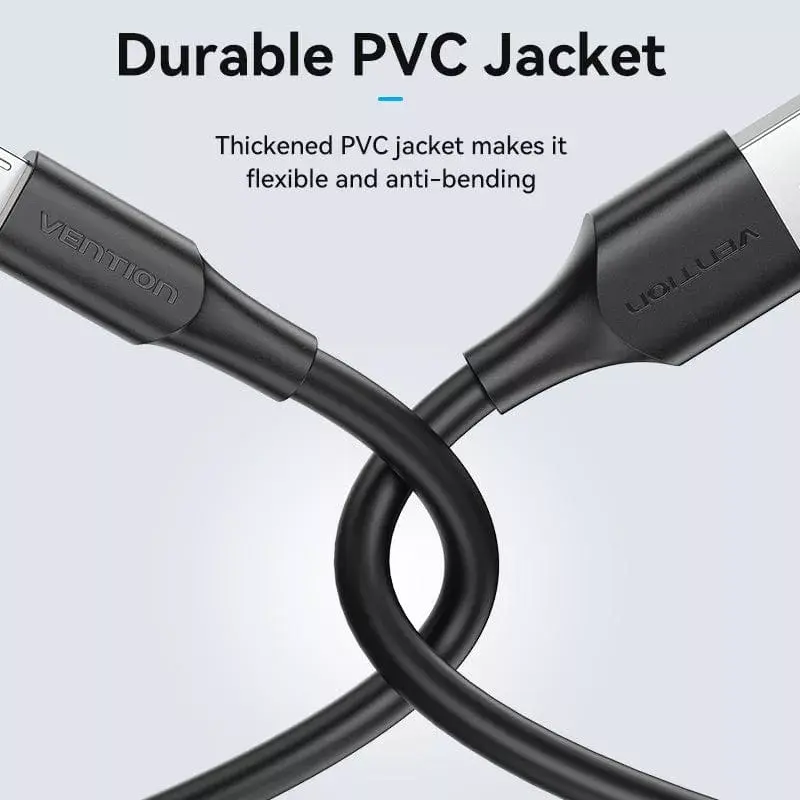 Vention USB 2.0 A tēviņš uz Micro-B tēviņš 2A kabelis 2M melns