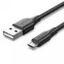 Vention USB 2.0 A tēviņš uz Micro-B tēviņš 2A kabelis 2M melns