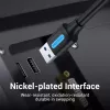 USB A uz A kabelis Vention CONBD 0.5 m, USB 3.2 Gen 1 (5 Gbit/s), melns