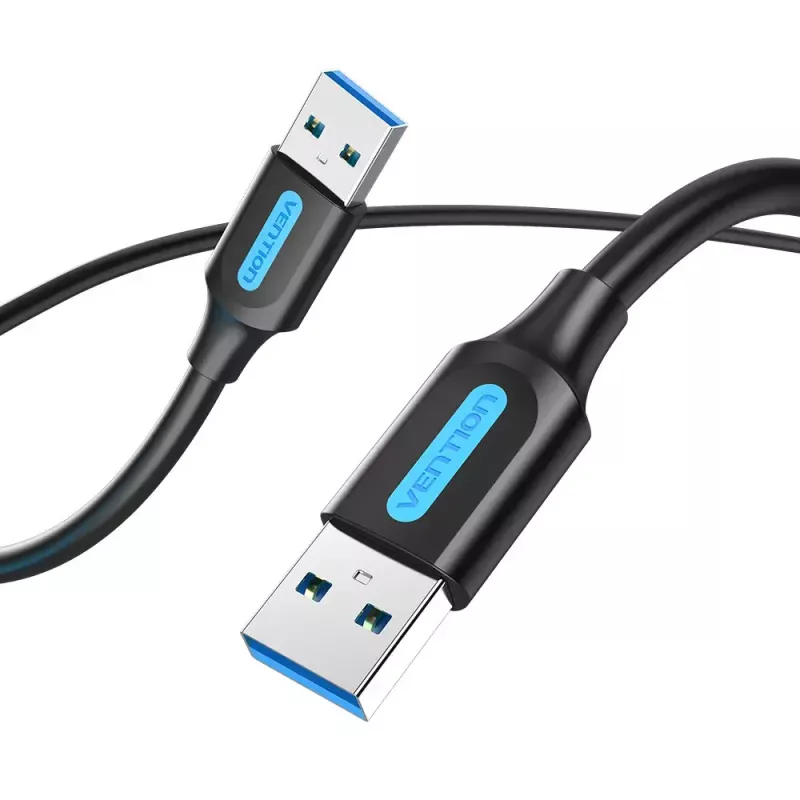 USB A uz A kabelis Vention CONBD 0.5 m, USB 3.2 Gen 1 (5 Gbit/s), melns