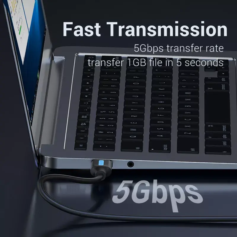 USB 3.0 A-vīriešu uz A-vīriešu kabelis 1,5 m — Vention, USB 3.2 Gen 1, melns PVC