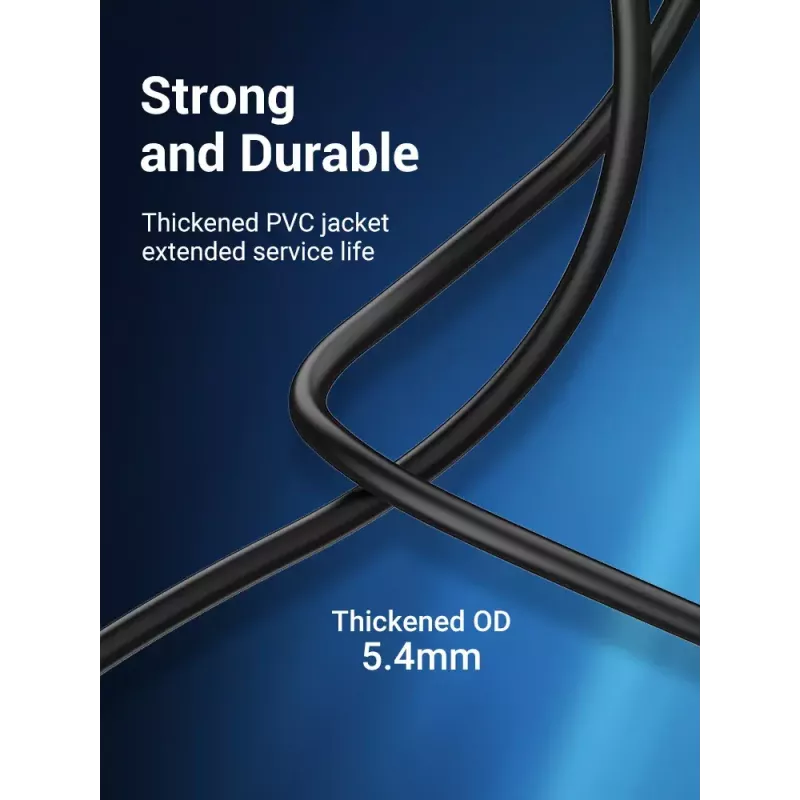 Vention USB 3.0 A–B kabelis, 3 m — USB 3.2 Gen 1 (5 Gbit/s), melns, niķelēti savienotāji
