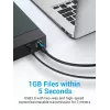 Vention USB 3.0 A–B kabelis, 3 m — USB 3.2 Gen 1 (5 Gbit/s), melns, niķelēti savienotāji