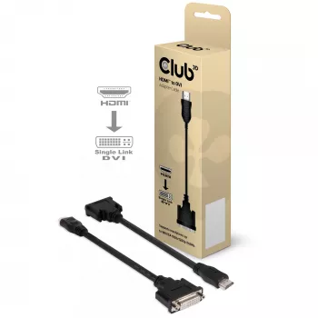CLUB3D HDMI uz DVI Single Link pasīvais adapteris 0,40 m HDMI DVI