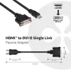CLUB3D HDMI uz DVI Single Link pasīvais adapteris 0,40 m HDMI DVI