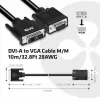 DVI-A uz VGA kabelis vīr.-vīr. CLUB3D CAC-1243 3 m 28 AWG melns