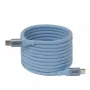 CLUB3D USB-C® Magnetic-Coil 240W PD3.1 zils kabelis 2 m / 6,56 pēdas ātra uzlāde