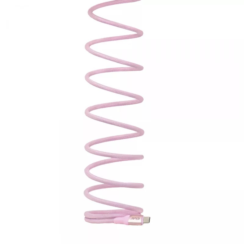 CLUB3D USB-C magnētiskās spoles rozā kabelis, 240 W, 2 m, USB 2.0