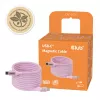 CLUB3D USB-C magnētiskās spoles rozā kabelis, 240 W, 2 m, USB 2.0